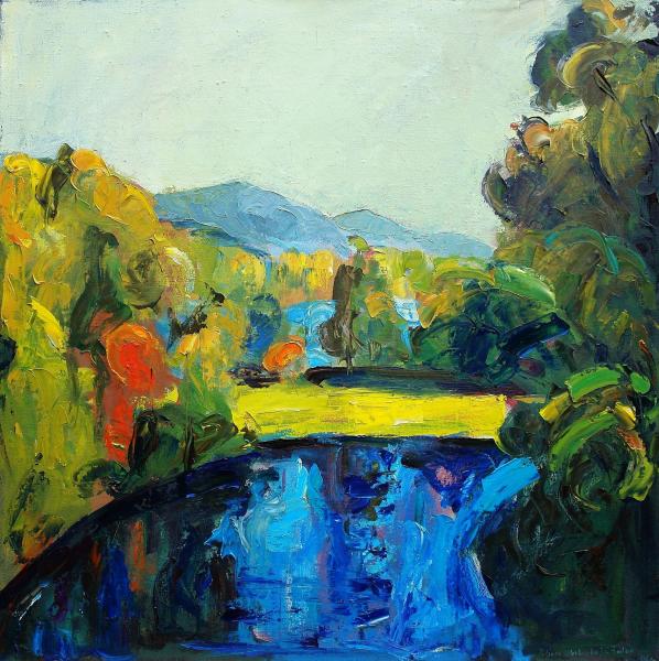 Öl auf Leinwand,70x70, 2001. Euro 3.000,-